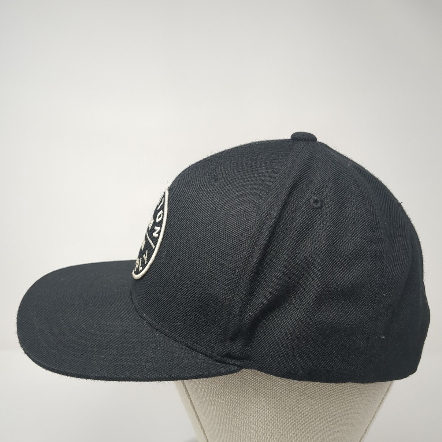 Brixton Supply Tademark Snapback Hat Black One Size Adjustable Embroidered