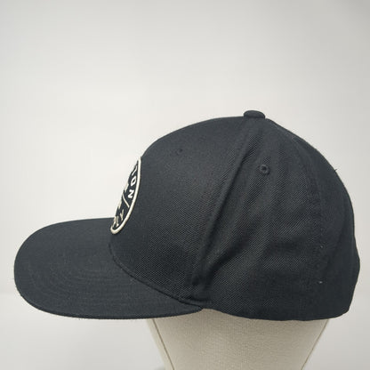 Brixton Supply Tademark Snapback Hat Black One Size Adjustable Embroidered