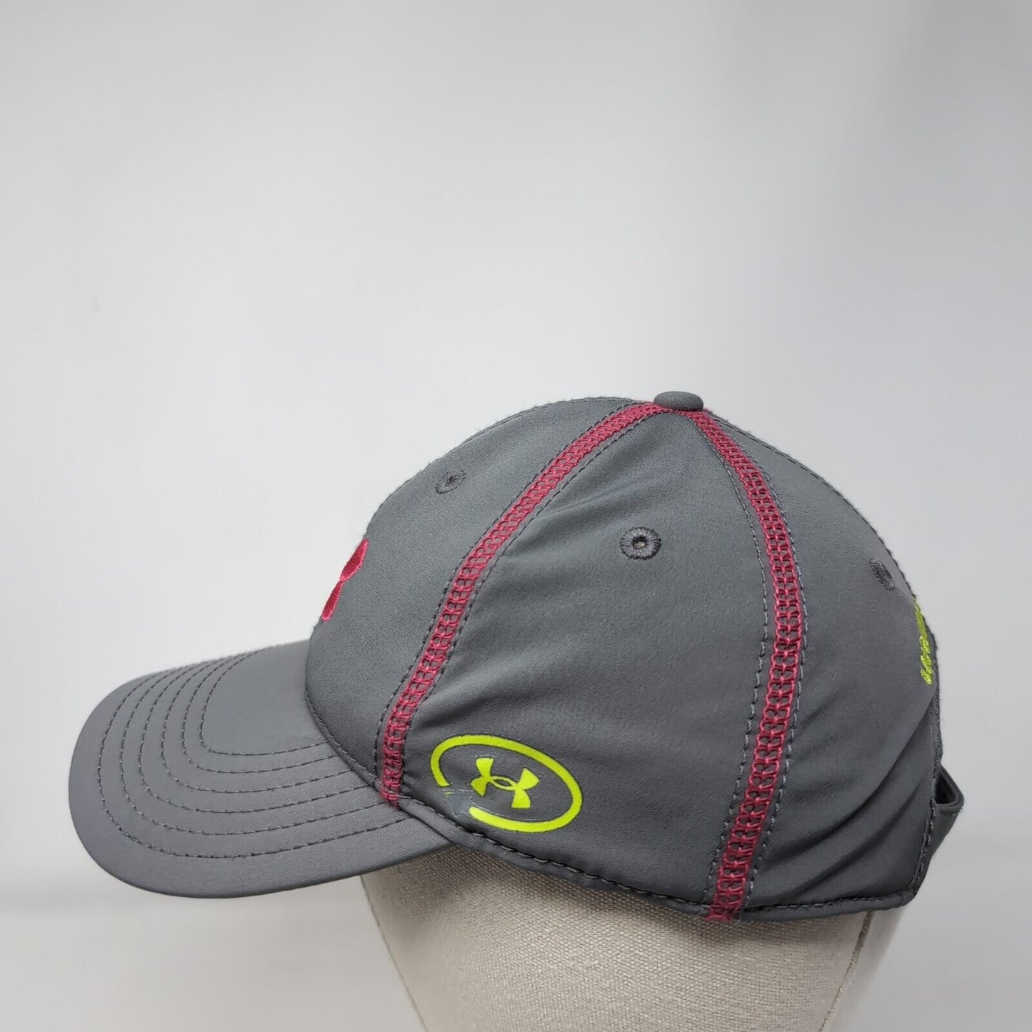 Under Armour Women's Slideback Hat Gray OSFA Adjustable Embroidered 6 Panel