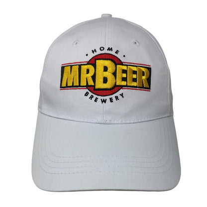 Mr. Beer Home Brewery Strapback Hat White One Size Embroidered 6 Panel