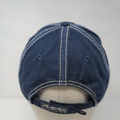 Pebble Beach Golf Link Strapback Hat Blue OS Classics Cut Embroidered Ahead