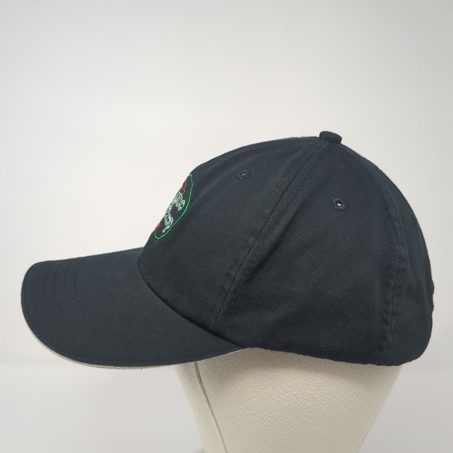 The Gumbo Shop Slideback Hat Black One Size Adjustable Embroidered