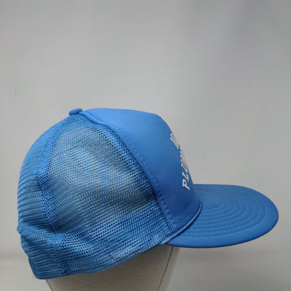 Ideal Plumbing Co. Snapback Rope Trucker Hat Blue One Size Mesh Back