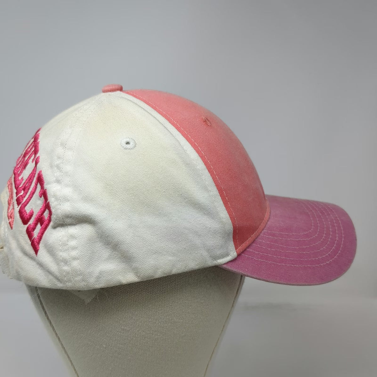 Baseball Cap Pink One Size Myrtle Beach South Carolina Strapback Embroidered Hat