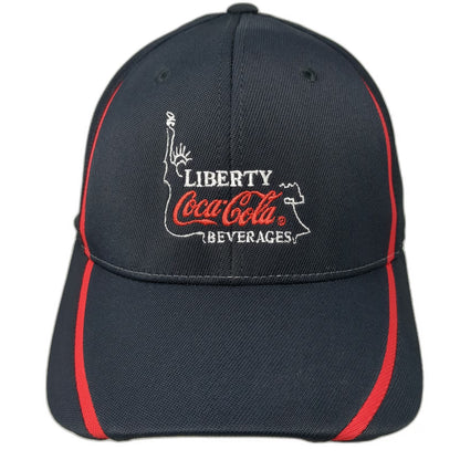Sport-Tek Baseball Cap Black XL Liberty Coca-Cola Beverages Logo Piping Hat