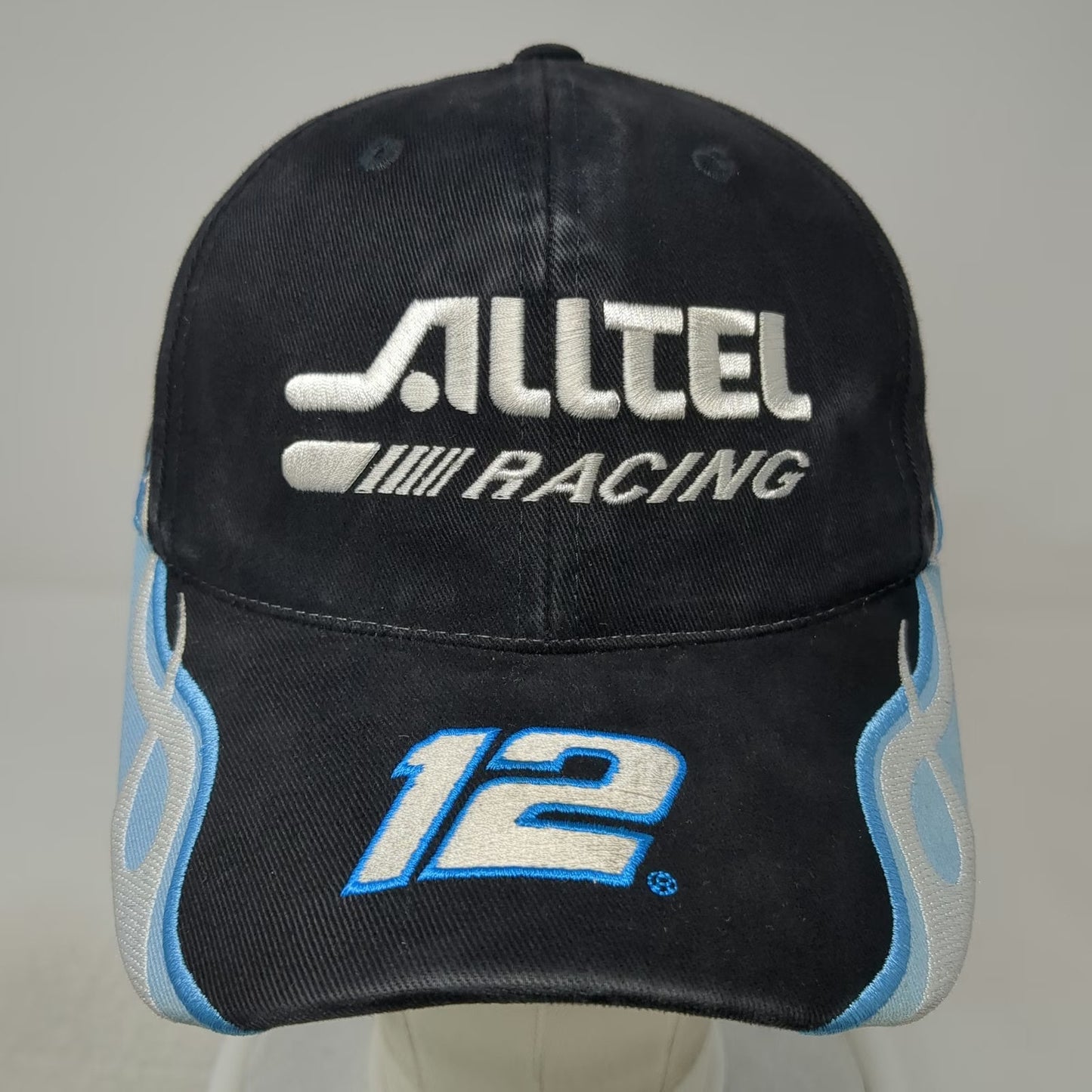 Alltel Racing 12 Ryan Newman Black Baseball Cap One Size Checkered Flag Hat
