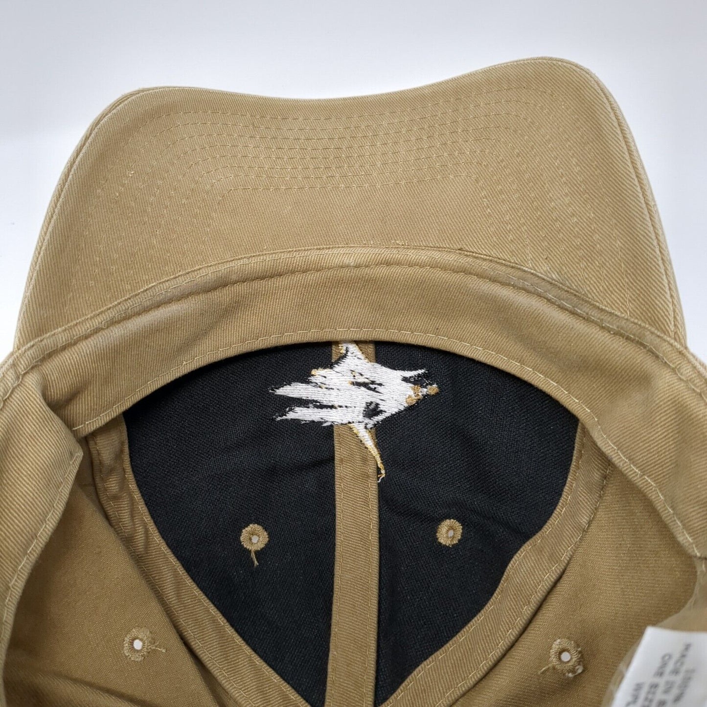 HSM-75 Wolfpack Strapback Hat Tan One Size Adjustable Embroidered