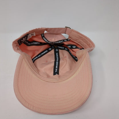 Adidas Slideback Hat Pink One Size Adjustable Embroidered Trefoil 6 Panel