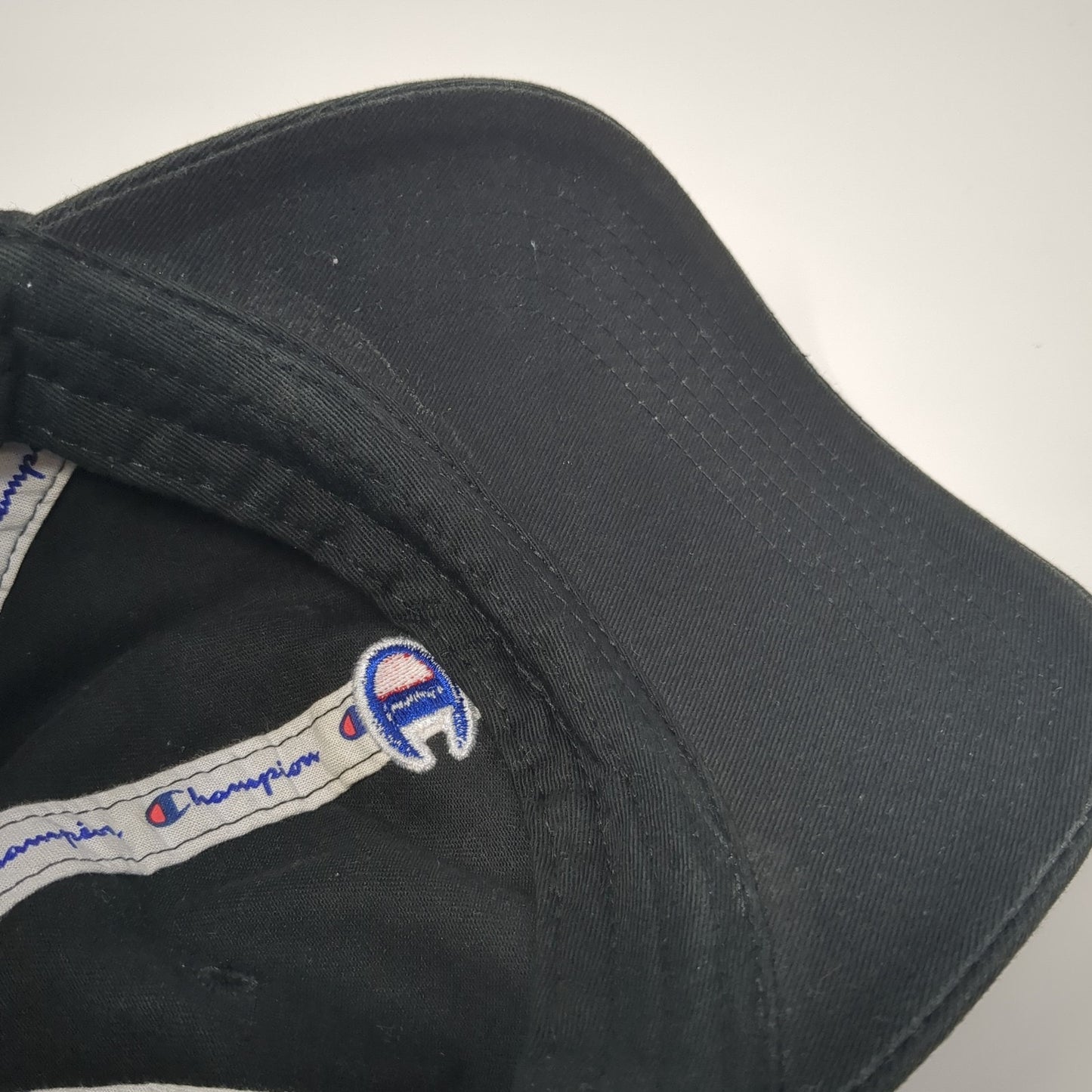 Champion Slideback Hat Black One Size C Logo Embroidered Adjustable