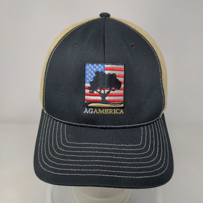 AG America Snapback Mesh Back Trucker Hat Black One Size Richardson