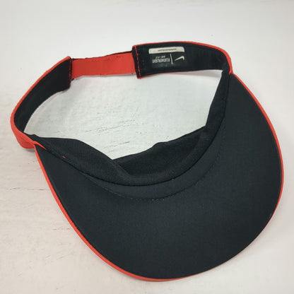 Nike Visor Red One Size Hat Dri-FIT Featherlight Performance Golf Tennis Sport