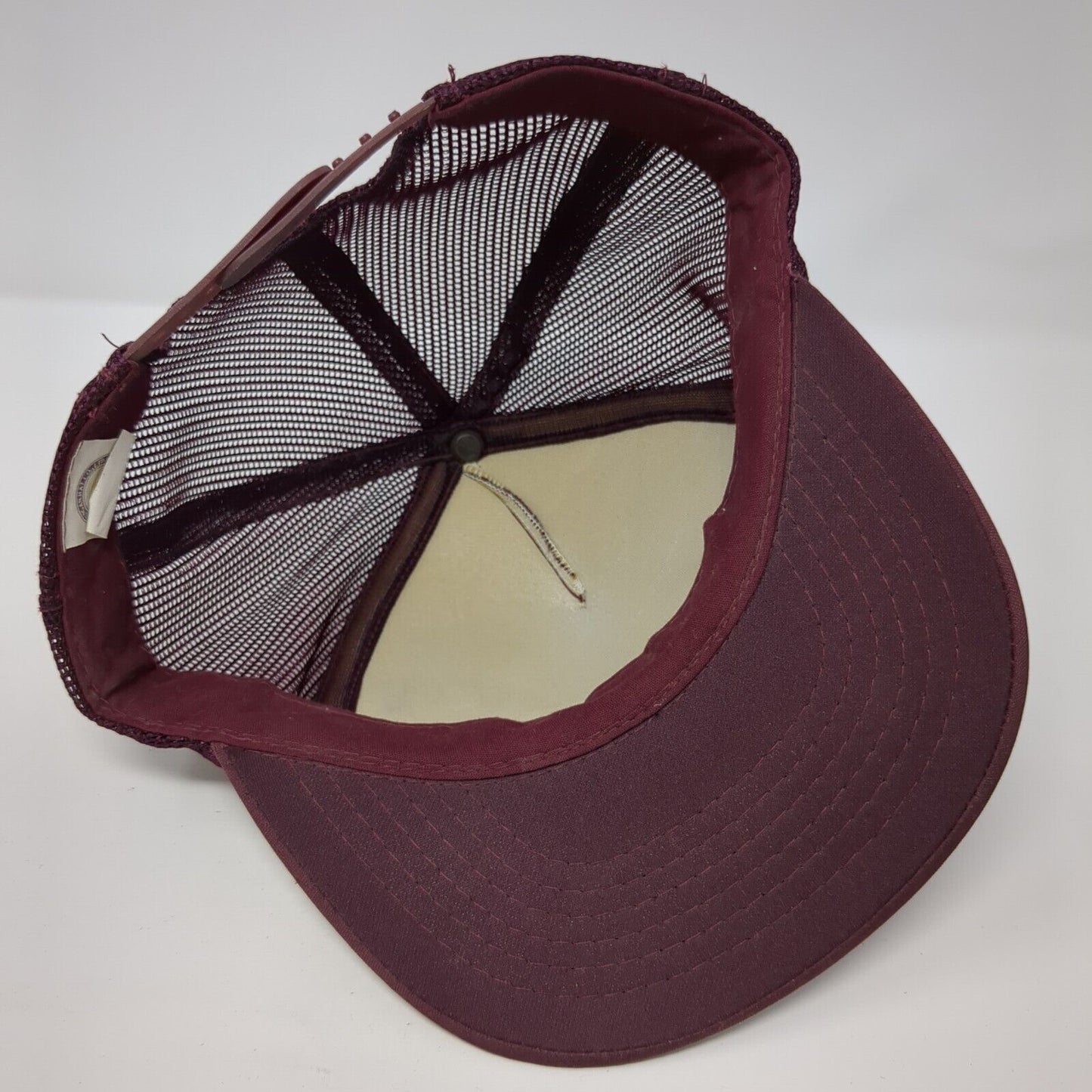 Young An Snapback Mesh Back Rope Trucker Hat Red One Size Adjustable