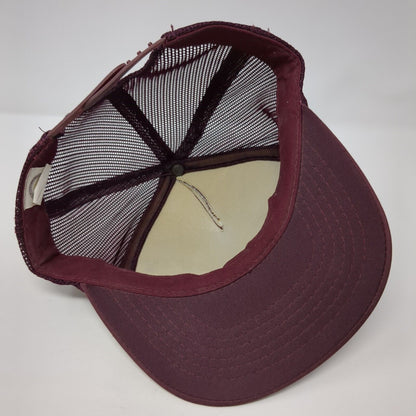 Young An Snapback Mesh Back Rope Trucker Hat Red One Size Adjustable