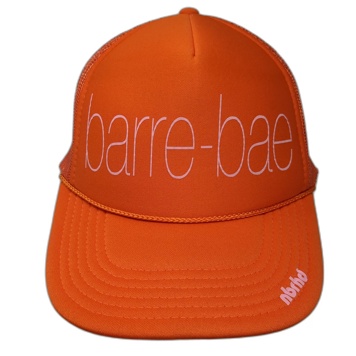 Neighborhood Laguna Trucker Hat Orange One Size Barre-Bae Mesh Snapback nbrhd