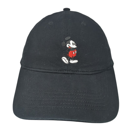 Disney Mickey Mouse Slideback Hat Black One Size Embroidered 6 Panel