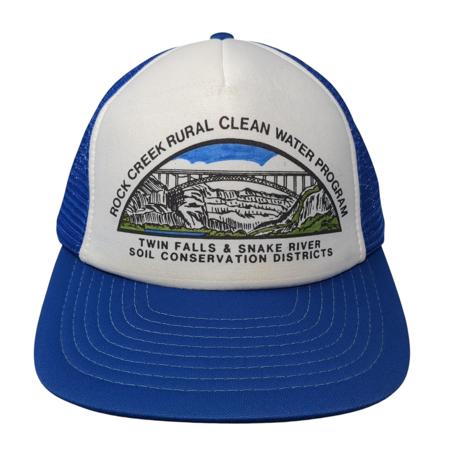 Rock Creek Rural Clean Water Program Trucker Hat Blue OS Mesh Back Speedway