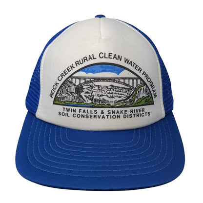 Rock Creek Rural Clean Water Program Trucker Hat Blue OS Mesh Back Speedway