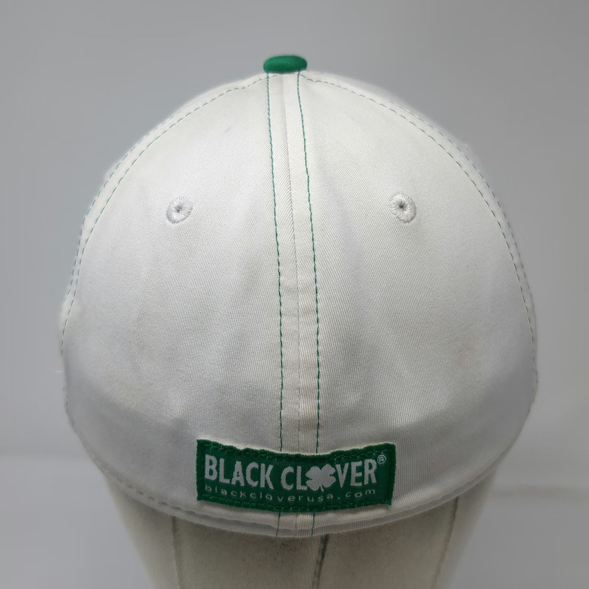 Black Clover Baseball Cap Green White M Live Lucky Clover Stretch Fit Hat