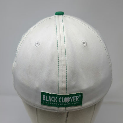 Black Clover Baseball Cap Green White M Live Lucky Clover Stretch Fit Hat