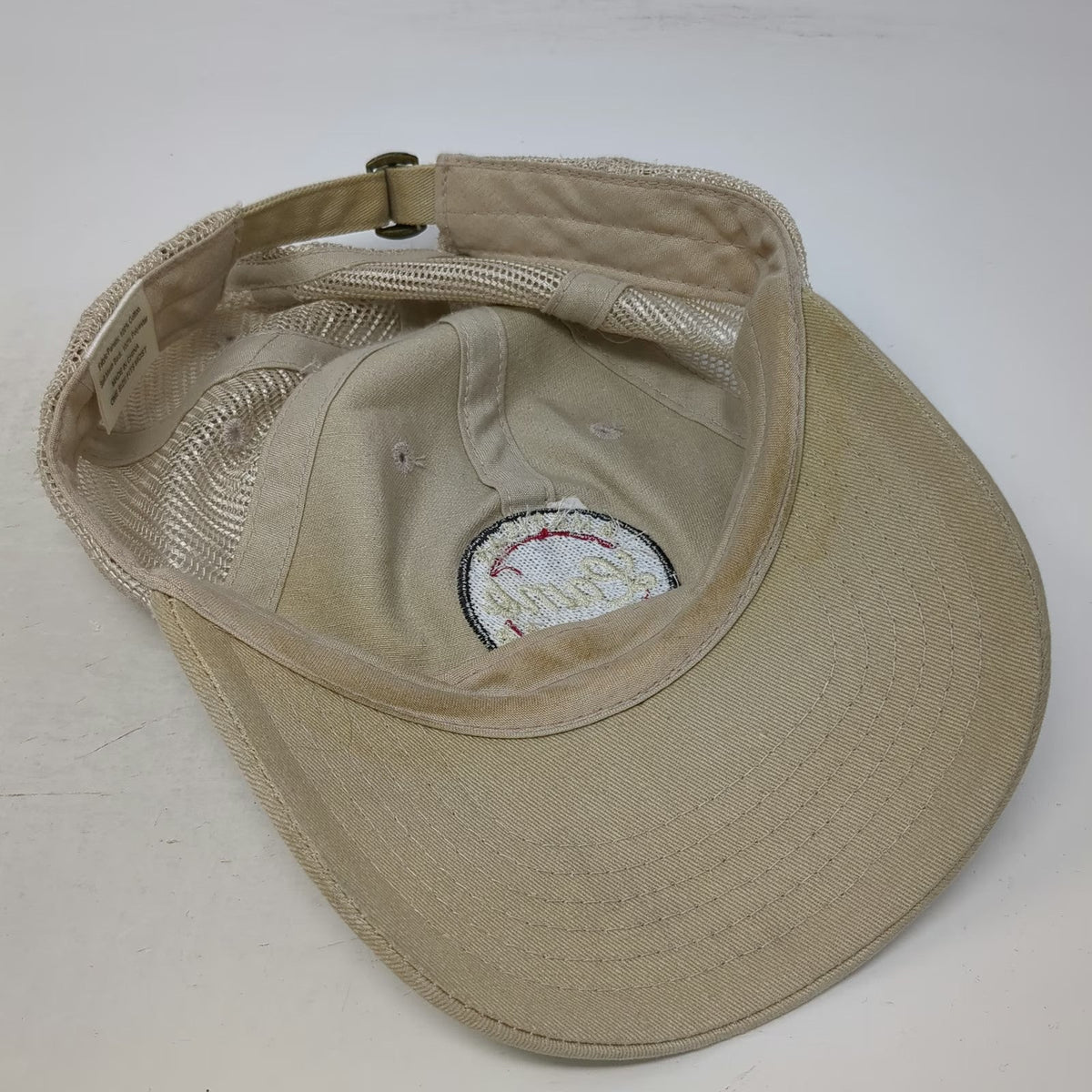 Baseball Cap Beige One Size American Lamb Homegrown USA Map Mesh Back Hat