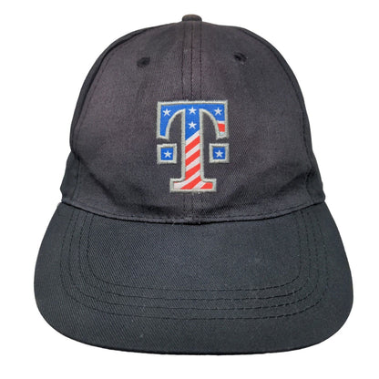 T-Mobile Strapback Hat Black One Size Adjustable Embroidered Patriotic 6 Panel
