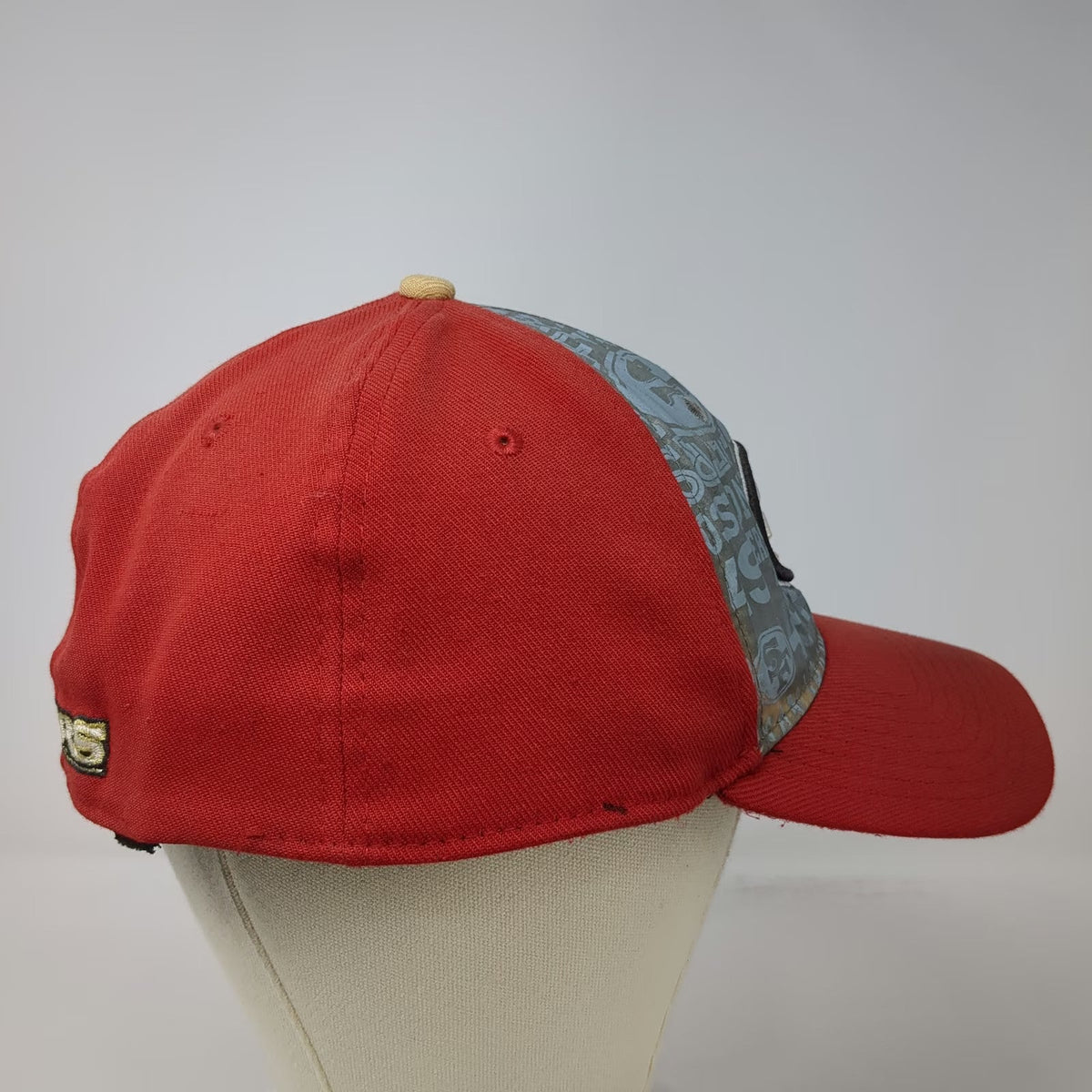 San Francisco 49ers NFL New Era Cap Red OSFM Stretch Fit SF Logo 39THIRTY Hat
