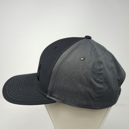 Richardson Snapback Black Gray One Size Hat Idaho Steel Geometric Logo 6 Panel