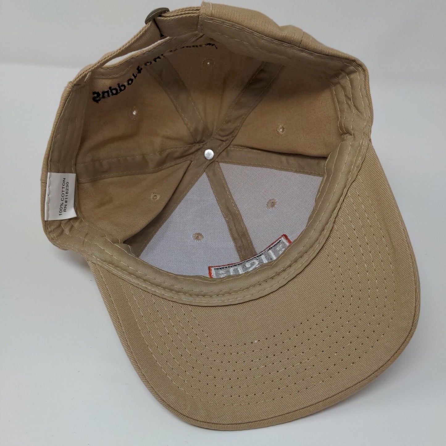 USO Support Our Heroes Slideback Hat Tan OSFA Adjustable Embroidered