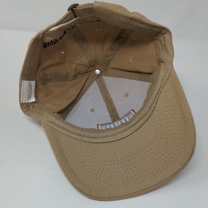 USO Support Our Heroes Slideback Hat Tan OSFA Adjustable Embroidered