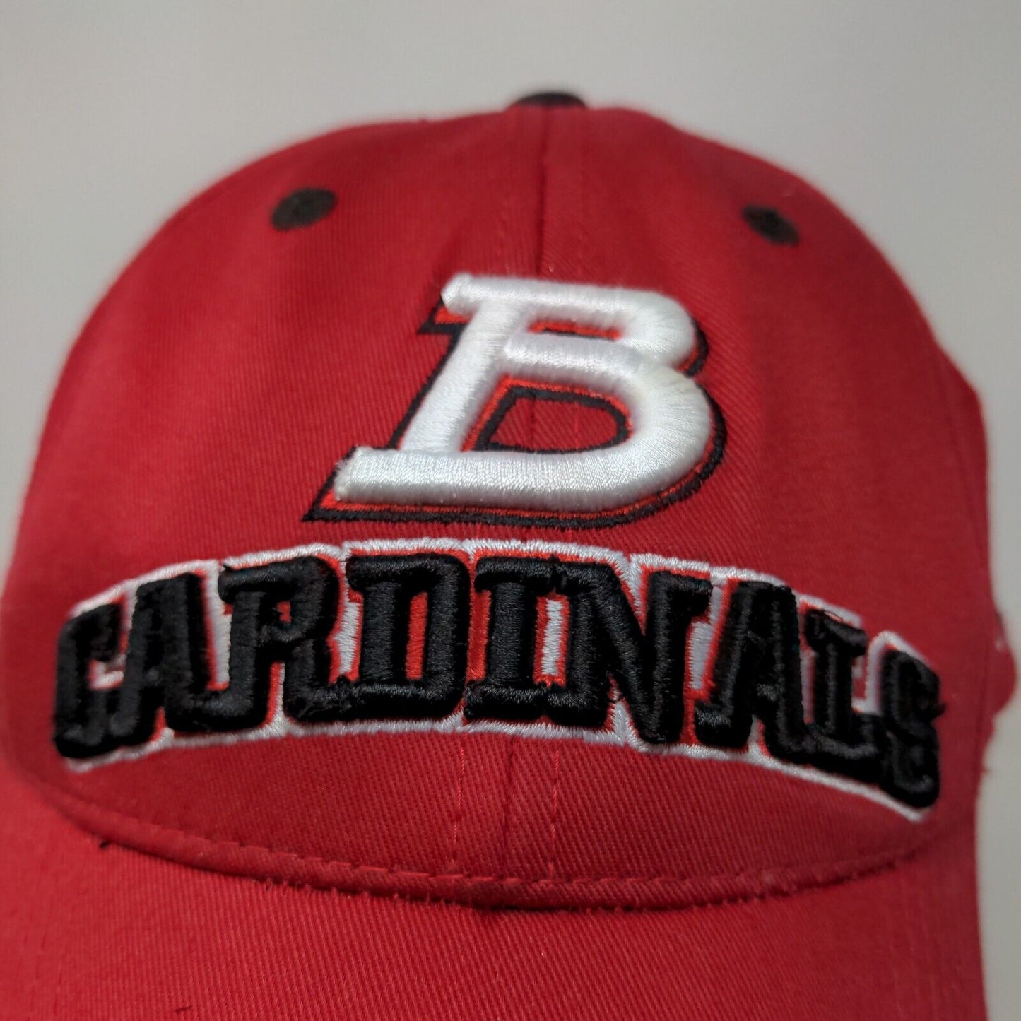 Captivating Headwear 1 Stop Men's Snapback Hat Red Ball State Cardinals Logo