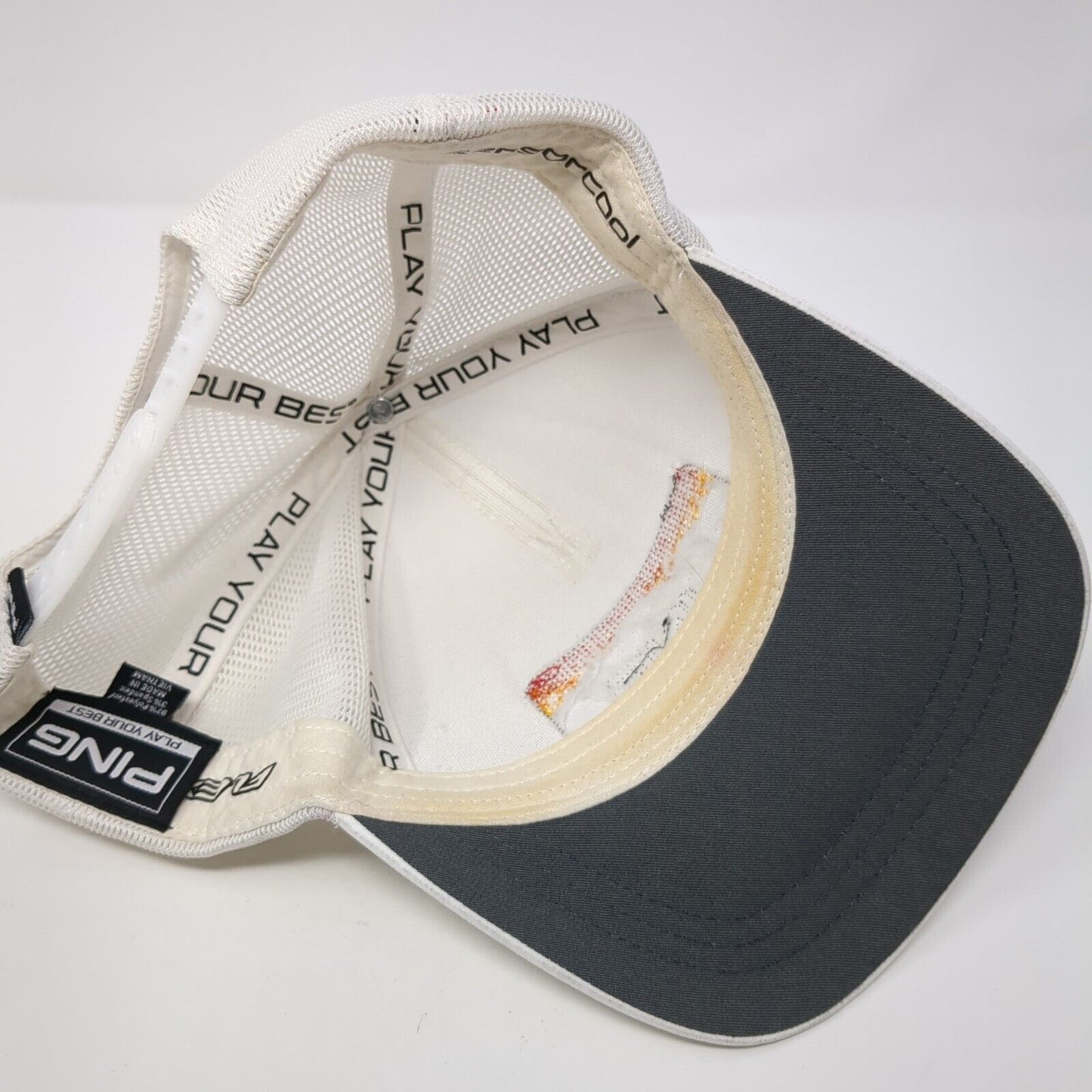 Ping Patch Snapback Mesh Back Trucker Hat White One Size Sensorcool