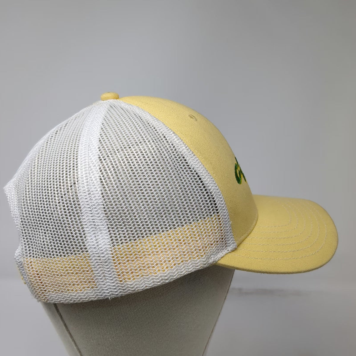 John Deere Trucker Hat Yellow White One Size Campbell Tractor Co Mesh Snapback