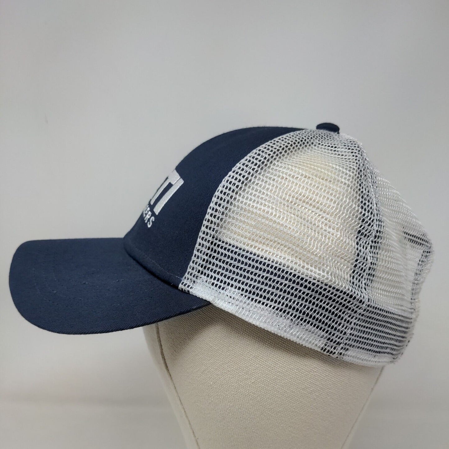 Yeti Coolers Men's Snapback Mesh Back Hat Blue White Embroidered Logo