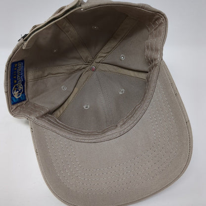 Maui Hawaii Strapback Hat Tan One Size Adjustable Embroidered Hawaiian Headwear