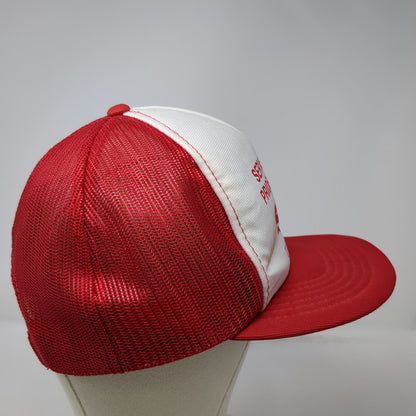 Vernon Trucker Hat Red One Size US Army Served Pride Honor Snapback Mesh Graphic