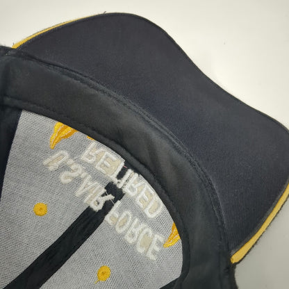JFH Headwear Baseball Cap Black One Size U.S. Air Force Retired Hat Yellow Leaf