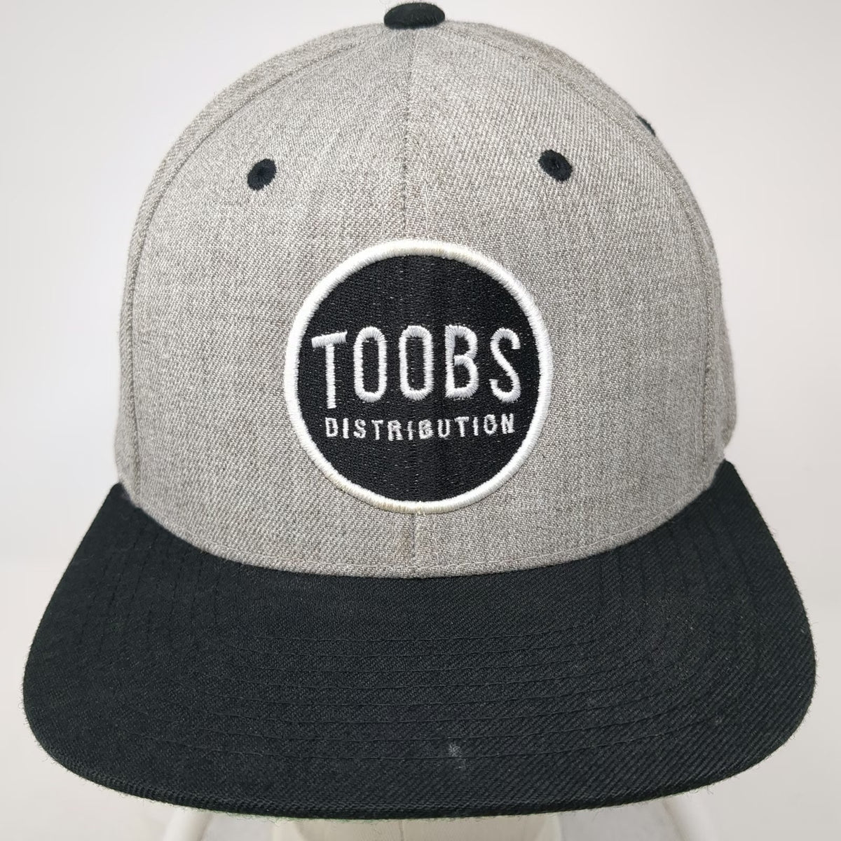 Yupoong Snapback Hat Gray Black One Size Toobs Distribution Flat Brim Green