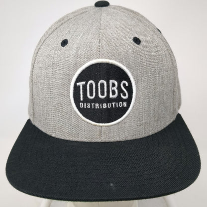 Yupoong Snapback Hat Gray Black One Size Toobs Distribution Flat Brim Green