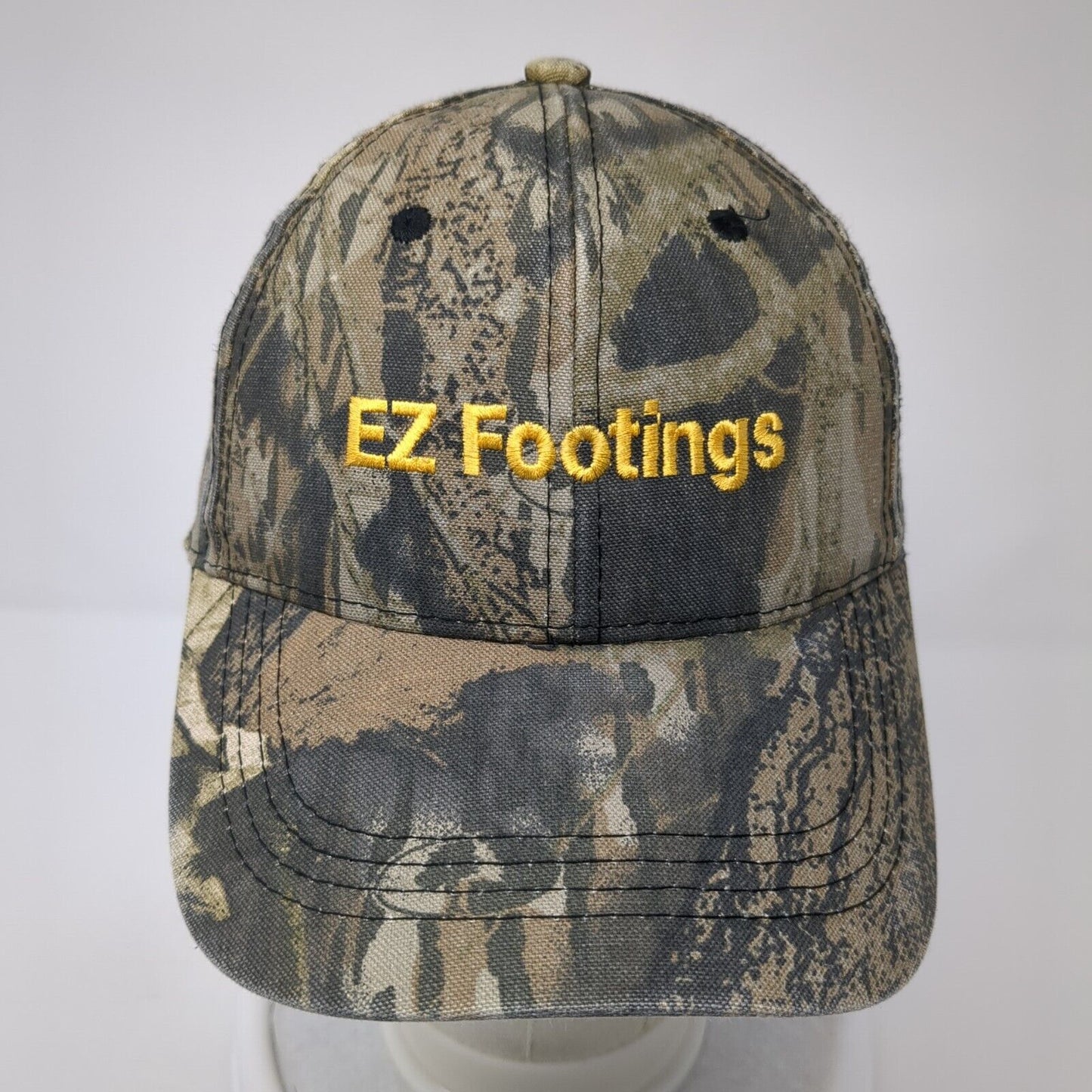 EZ Footings Adult Strapback Hat Camouflage OS Adjustable Embroidered Outdoor Cap
