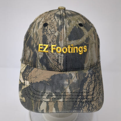 EZ Footings Adult Strapback Hat Camouflage OS Adjustable Embroidered Outdoor Cap