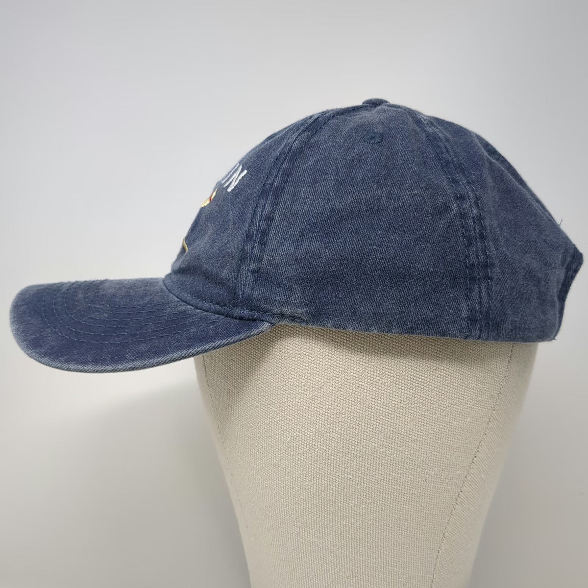 Alvin's Island Destin FL Blue Baseball Cap One Size Hat American Flag Oars 1984