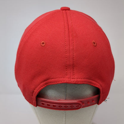 Nike True Snapback Hat Red One Size Adjustable Swoosh Vent Holes