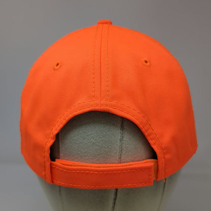 Caterpillar CAT Baseball Cap Orange One Size Tonal Logo Strapback Green Brim Hat