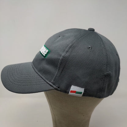 Papa John's Mens Strapback Hat Gray Adjustable Embroidered Logo Employee Uniform