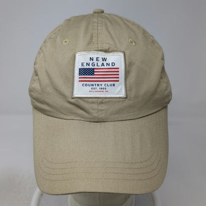 Ahead New England Country Club Baseball Cap Beige One Size American Flag Cotton