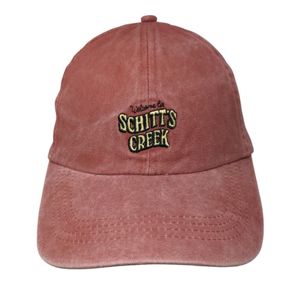 Welcome To Schitt's Creek Slideback Hat Red One Size Adjustable Embroidered