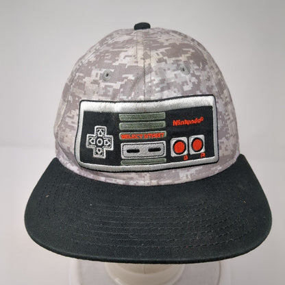 Nintendo Controller Snapback Hat Camouflage One Size Adjustable Embroidered