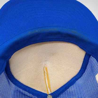 Otto Trucker Hat Blue White One Size Mesh Back Snapback Round Table Pizza Logo