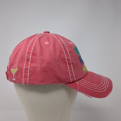 I Need A Huge Margarita Strapback Hat Pink One Size KB ETHOS Vintage