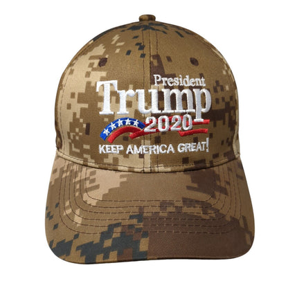 President Trump 2020 Strapback Hat Camo One Size Keep America Great!